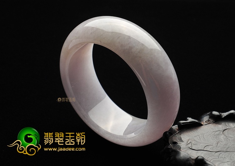 糯冰种淡紫罗兰手镯(59.1mm)