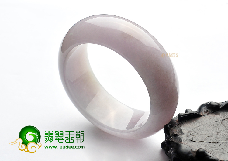 糯冰种淡紫罗兰手镯(59.1mm)