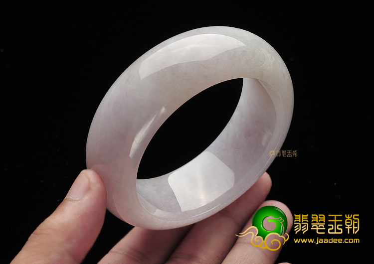糯冰种淡紫罗兰手镯(59.1mm)