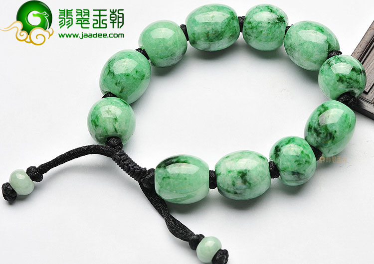 (超值推荐)糯冰种飘翠手链(11颗)