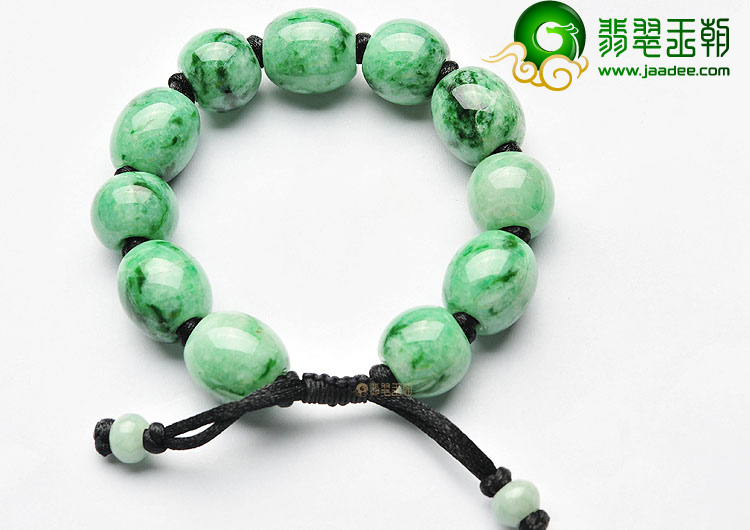 (超值推荐)糯冰种飘翠手链(11颗)