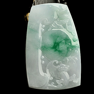 冰种飘翠福在眼前挂件