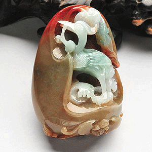 细糯种褐红翡一路连升挂件