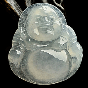 冰玻种晴水玉佛挂件
