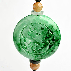 (超值推荐)细糯种翠色龙凤呈祥挂件