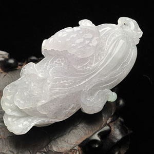 冰种淡晴水白菜挂件