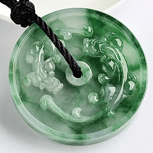 糯冰种飘花望子成龙挂件