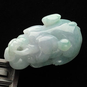 糯冰种晴水吉祥如意挂件