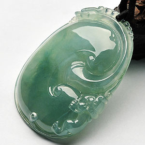 冰种蓝晴水如意挂件