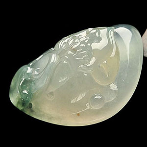 冰种晴水飘花貔貅如意挂件