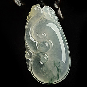 冰种飘花如意挂件