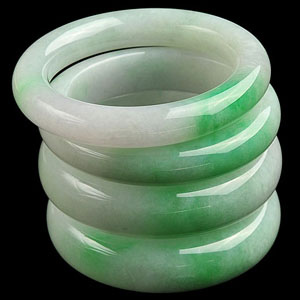 (超值推荐)糯冰种翠色手镯(54.3mm-55.1mm-57.4mm-55.1mm)(一批走)