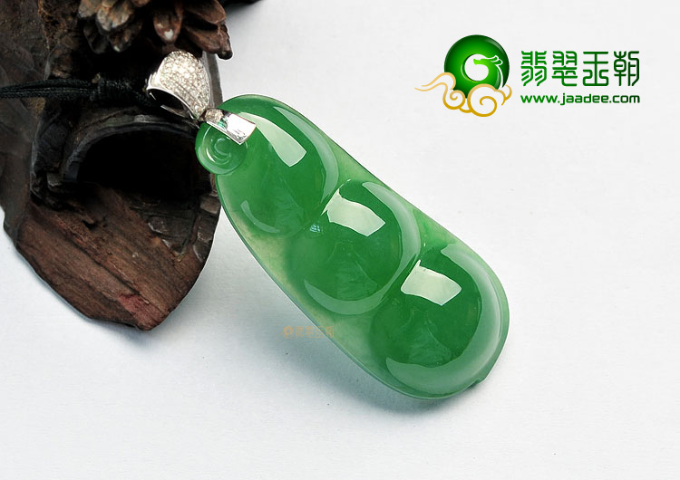 (超值推荐)冰种正阳绿四季豆挂件