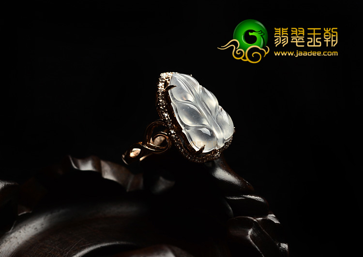 (超值推荐)冰种镶玫瑰金金枝玉叶戒指(真钻)