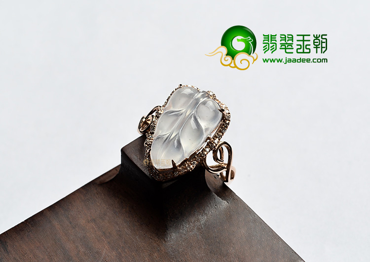 (超值推荐)冰种镶玫瑰金金枝玉叶戒指(真钻)