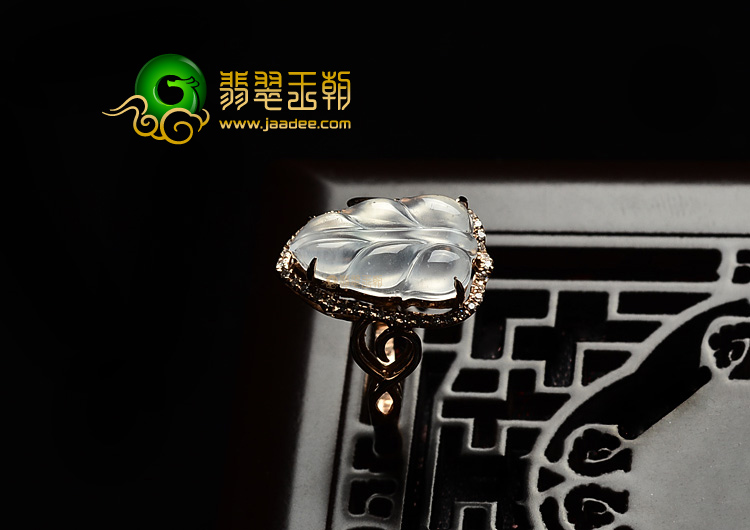 (超值推荐)冰种镶玫瑰金金枝玉叶戒指(真钻)
