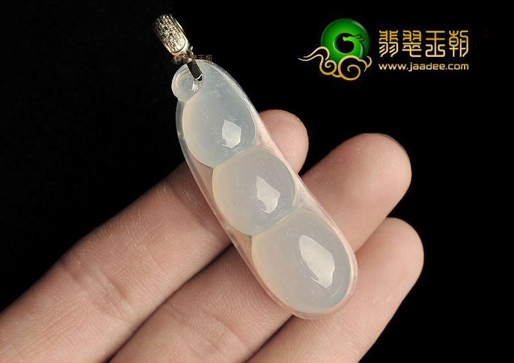 (超值推荐)冰种淡晴水财豆挂件
