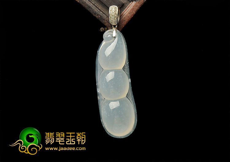 (超值推荐)冰种淡晴水财豆挂件