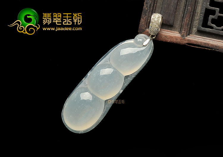 (超值推荐)冰种淡晴水财豆挂件
