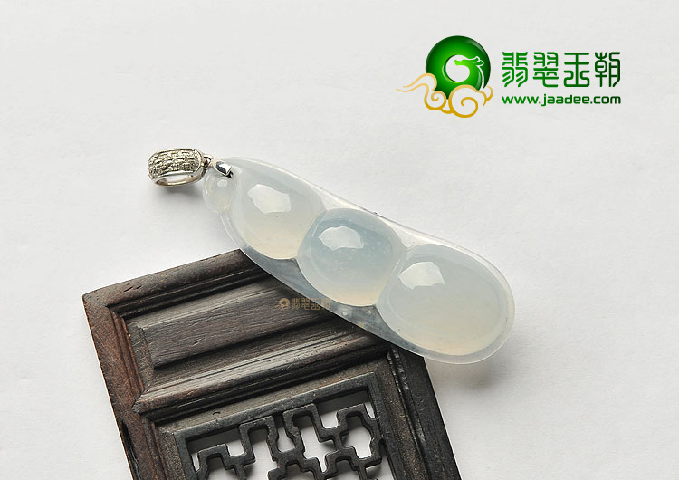 (超值推荐)冰种淡晴水财豆挂件