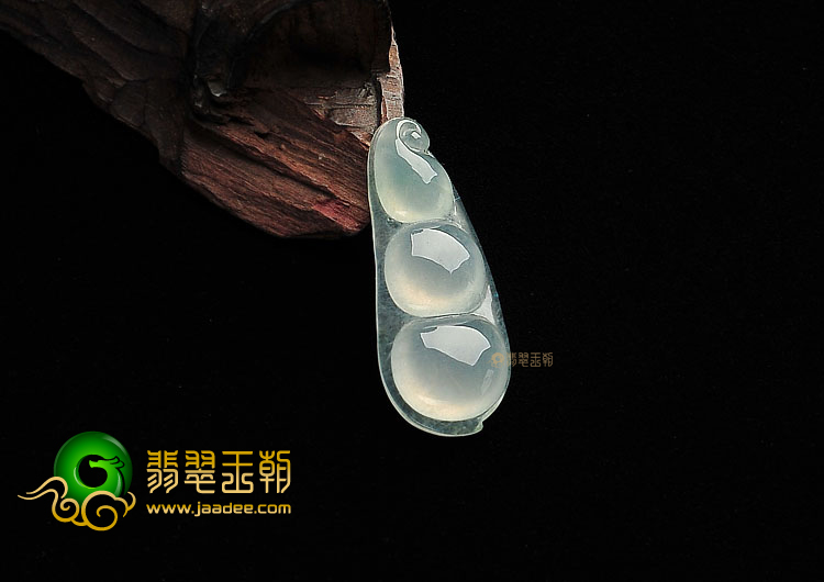 冰种晴水四季豆挂件