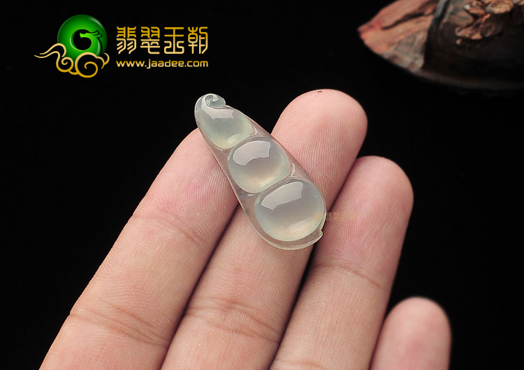 冰种晴水四季豆挂件