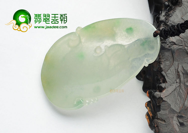 冰种晴水飘花站观音挂件