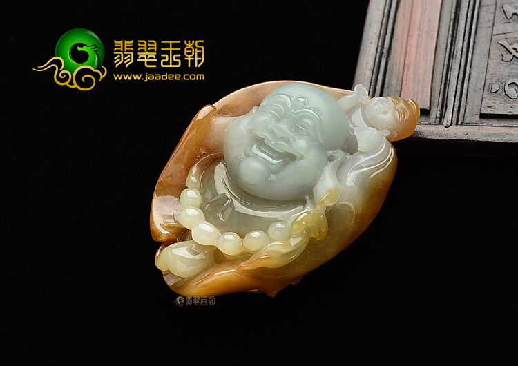 (超值推荐)糯冰种褐黄翡佛头挂件