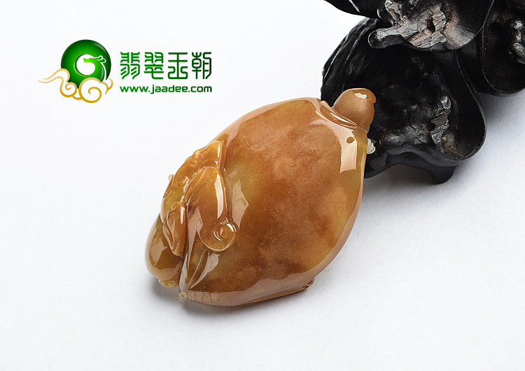 (超值推荐)糯冰种褐黄翡佛头挂件