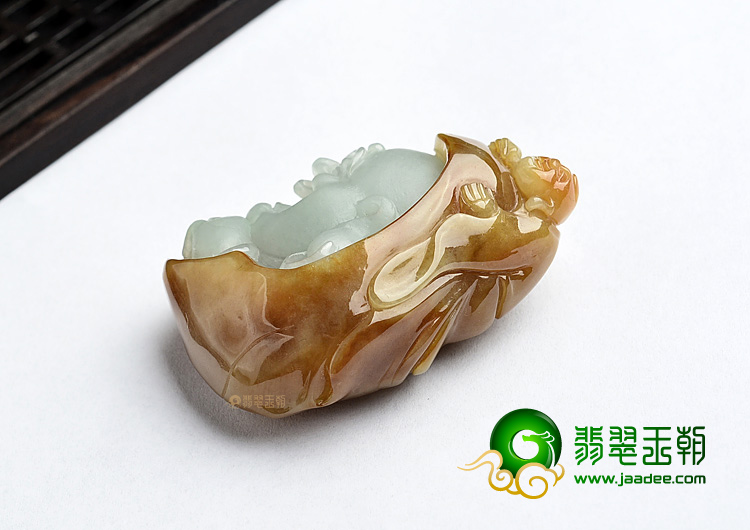 (超值推荐)糯冰种褐黄翡佛头挂件