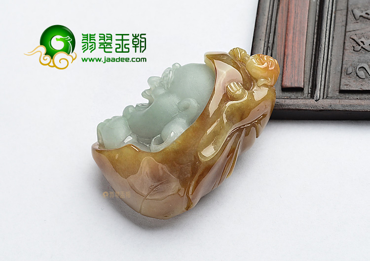 (超值推荐)糯冰种褐黄翡佛头挂件