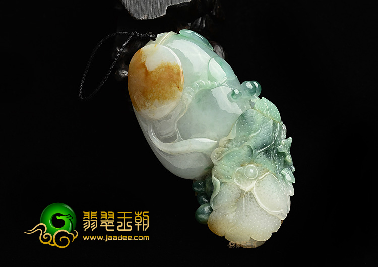 (超值推荐)糯冰种三彩金玉满堂挂件