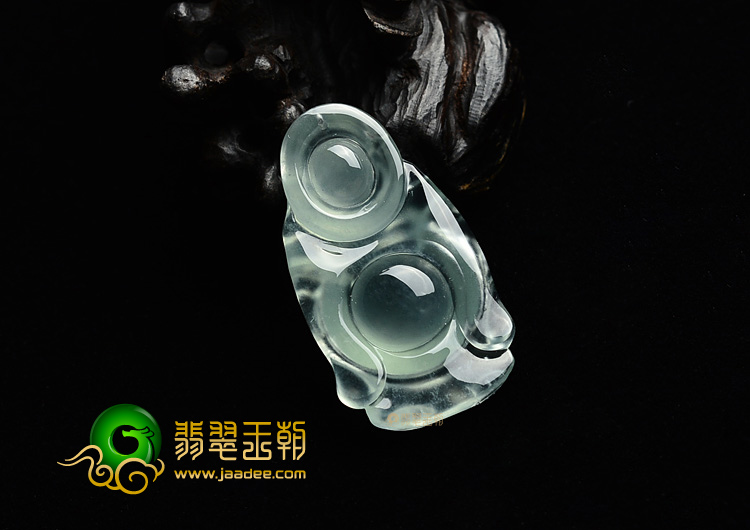 冰玻种晴水站佛挂件