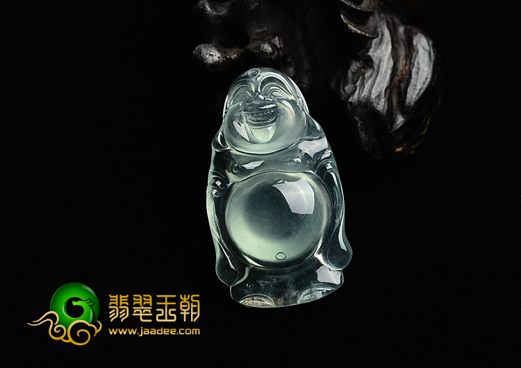 冰玻种晴水站佛挂件