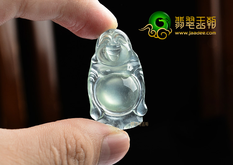 冰玻种晴水站佛挂件