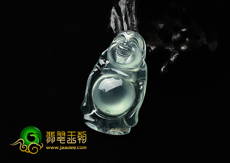 冰玻种晴水站佛挂件