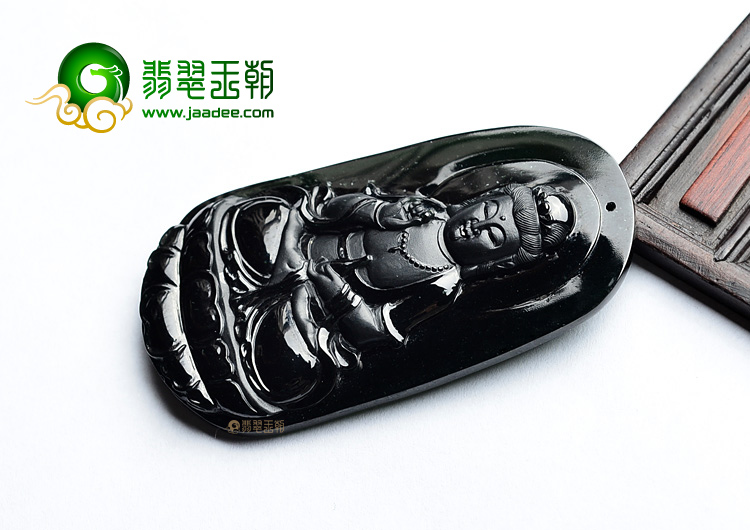(超值推荐)玻璃种墨翠观音挂件