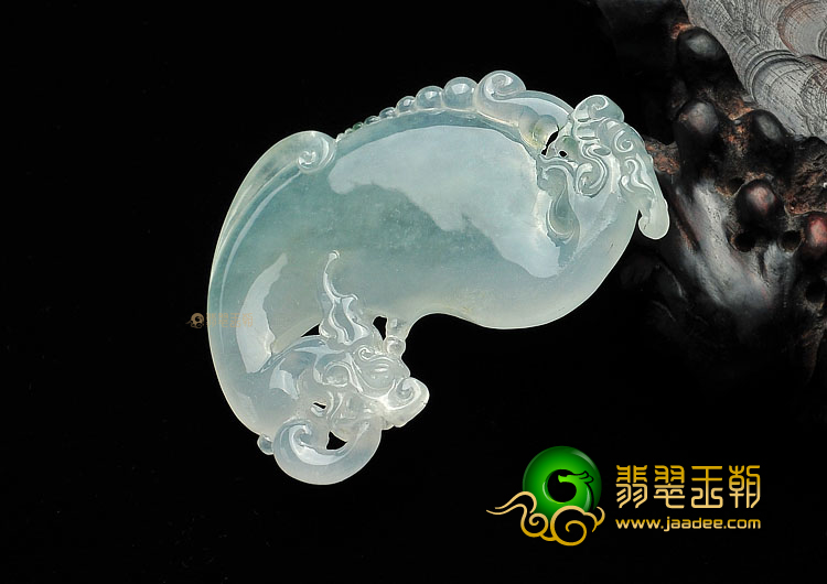 (超值推荐)冰种晴水飘花仿古龙挂件