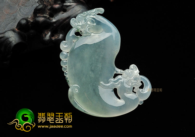 (超值推荐)冰种晴水飘花仿古龙挂件