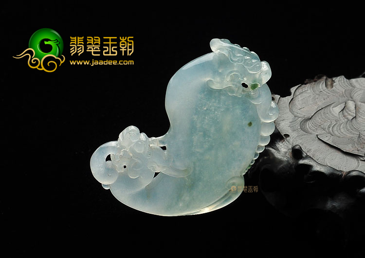 (超值推荐)冰种晴水飘花仿古龙挂件