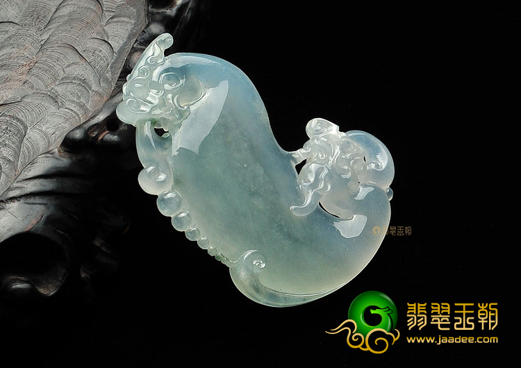 (超值推荐)冰种晴水飘花仿古龙挂件