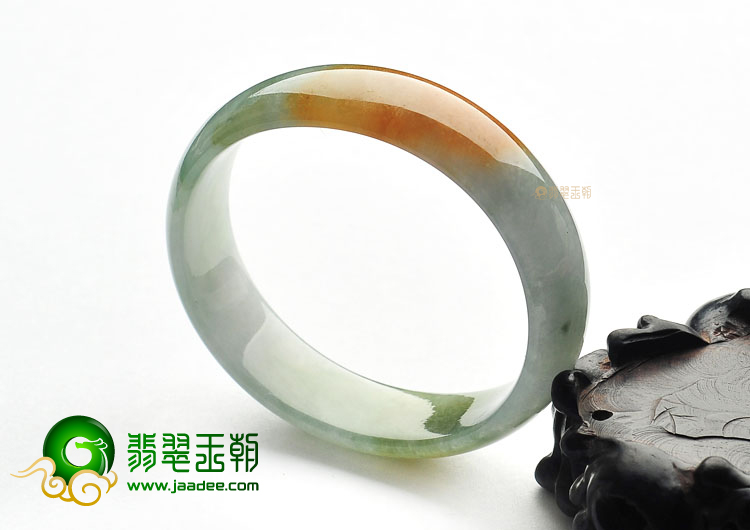 糯冰种晴水飘黄翡贵妃镯(54.5mm-48.7mm)