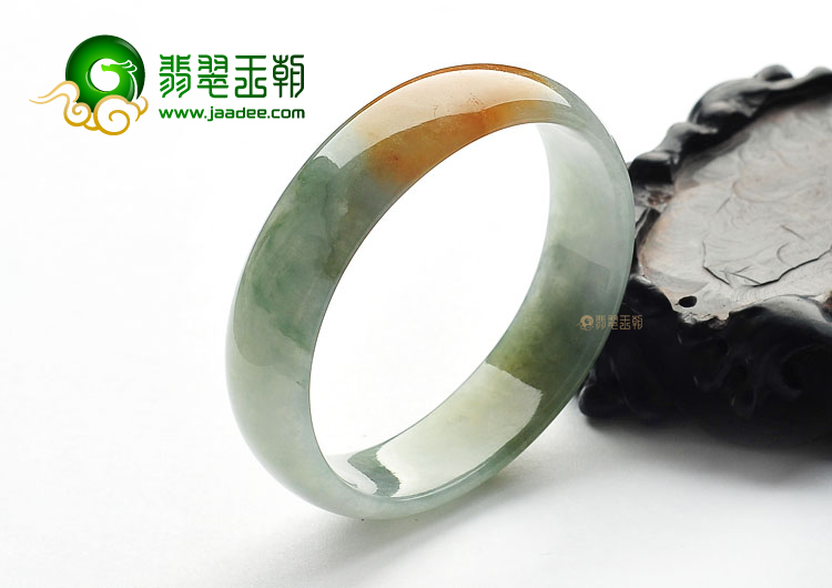 糯冰种晴水飘黄翡贵妃镯(54.5mm-48.7mm)
