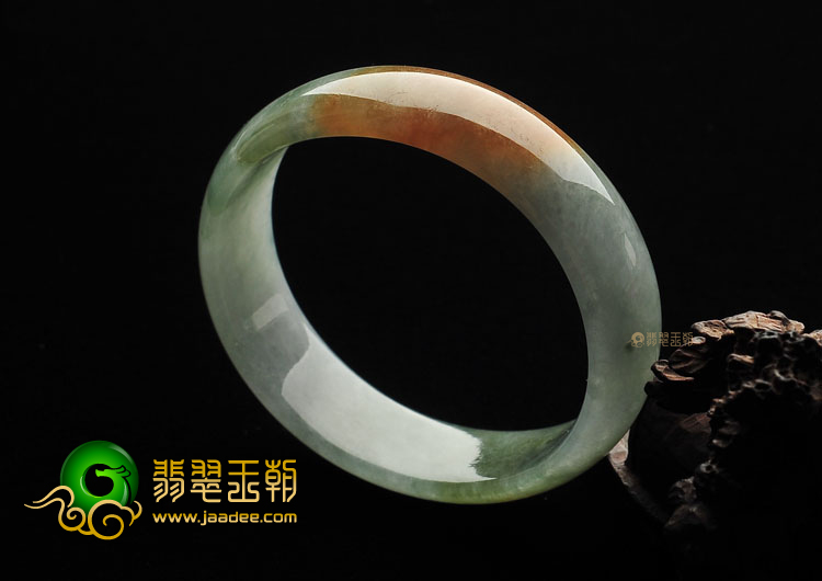 糯冰种晴水飘黄翡贵妃镯(54.5mm-48.7mm)