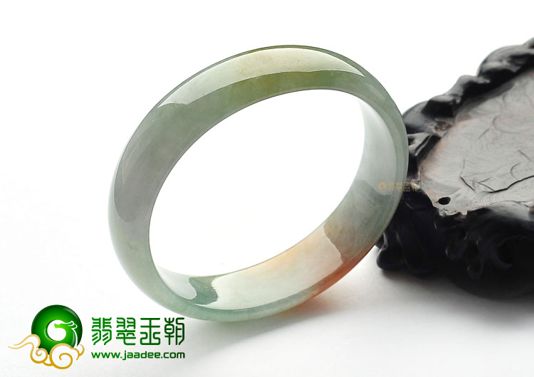 糯冰种晴水飘黄翡贵妃镯(54.5mm-48.7mm)