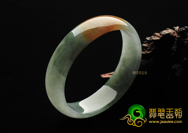 糯冰种晴水飘黄翡贵妃镯(54.5mm-48.7mm)