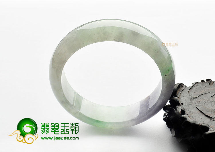 冰种飘花带紫罗兰手镯(58.3mm)
