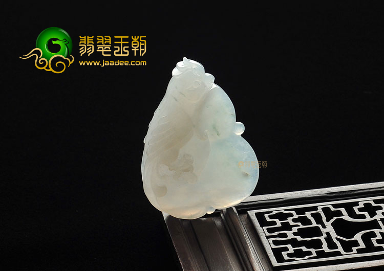 (超值推荐)冰种晴水飘花鹦鹉挂件