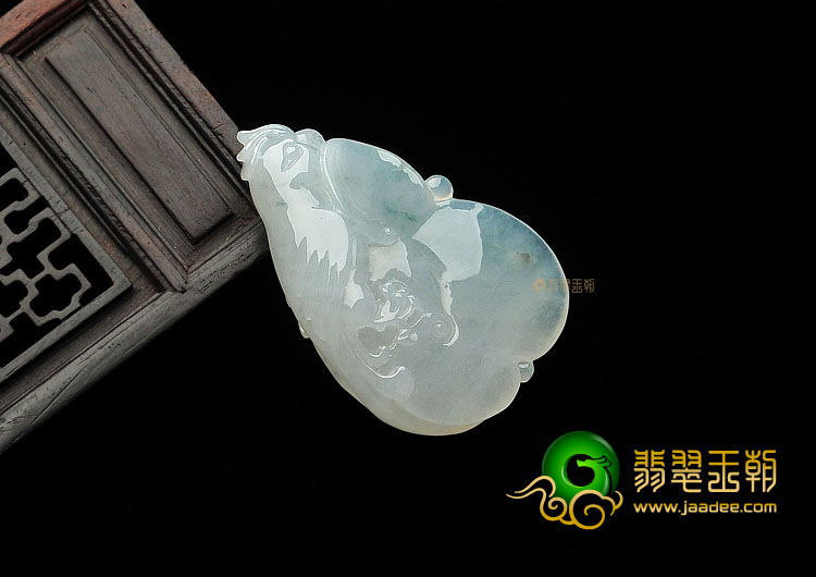 (超值推荐)冰种晴水飘花鹦鹉挂件