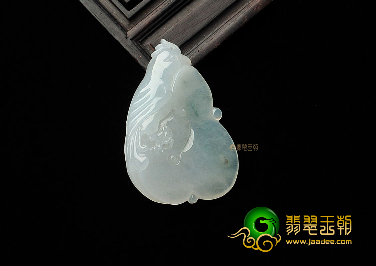 (超值推荐)冰种晴水飘花鹦鹉挂件